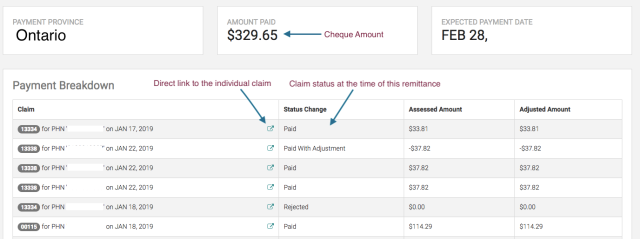 How to find payment breakdown, or to find out more information on a specific payment period or claim | Dr.Bill