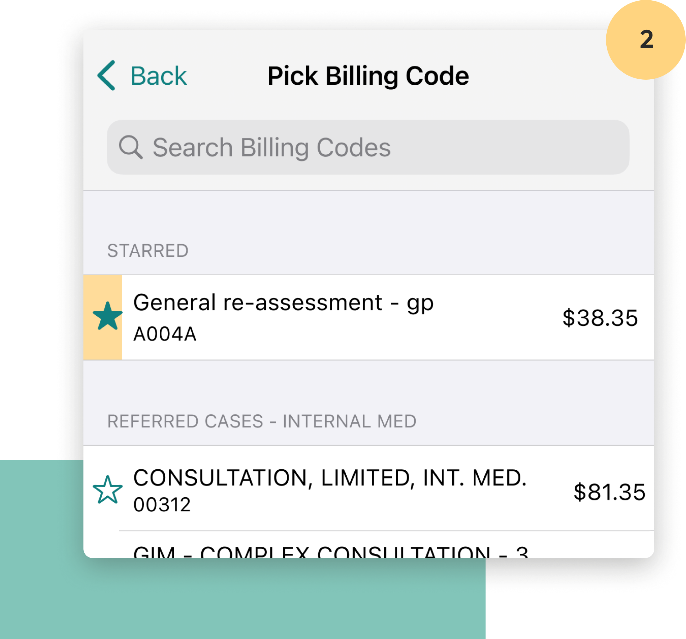 Find the right codes quickly with intuitive menus