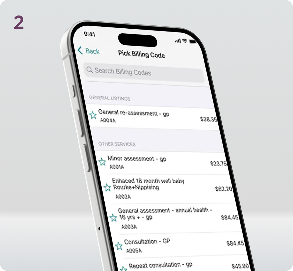 Find the right codes quickly with intuitive menus